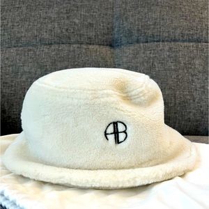 ANINE BING bucket hat, white/ivory, size M-L